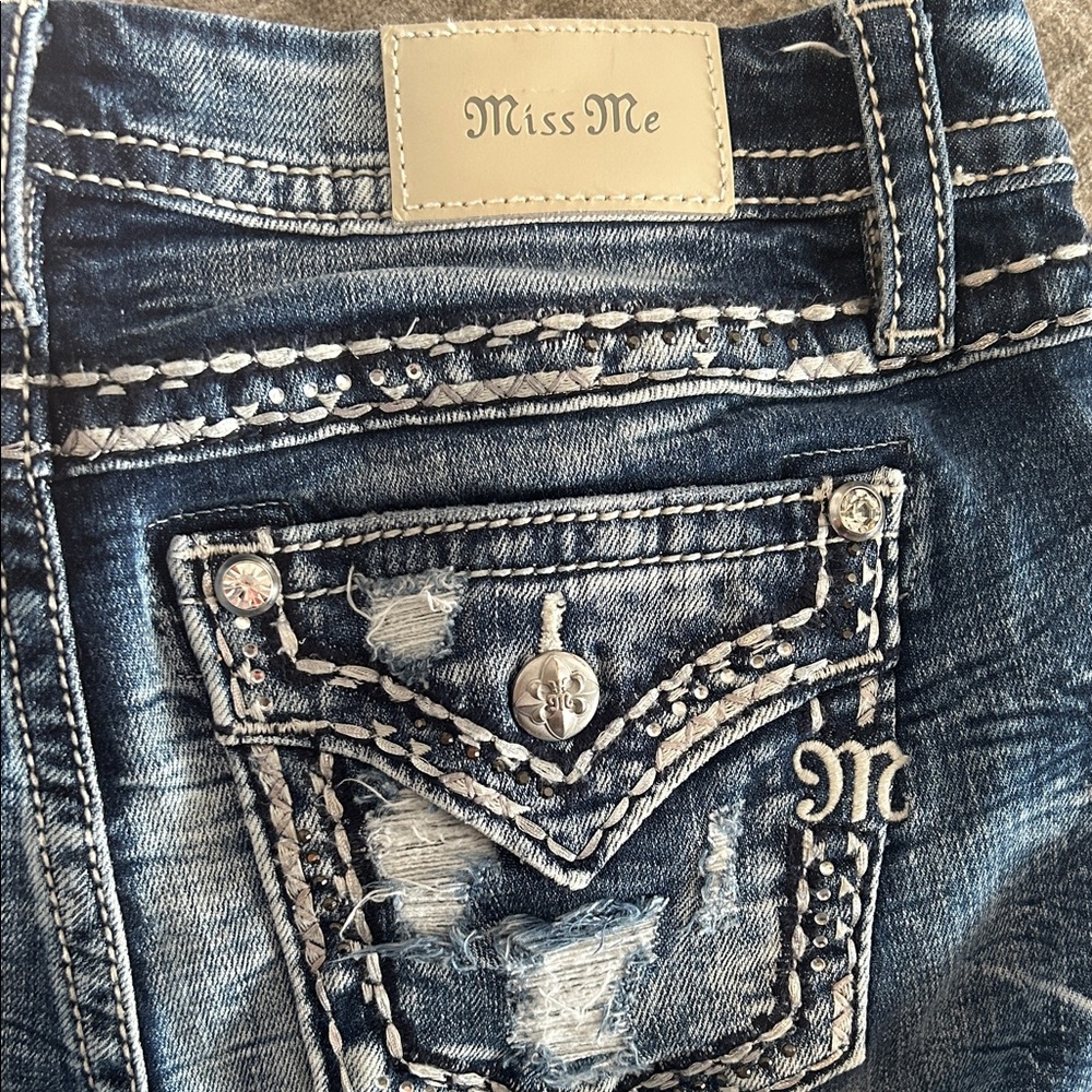 Miss Me Distressed Blue Boot Cut Jeans